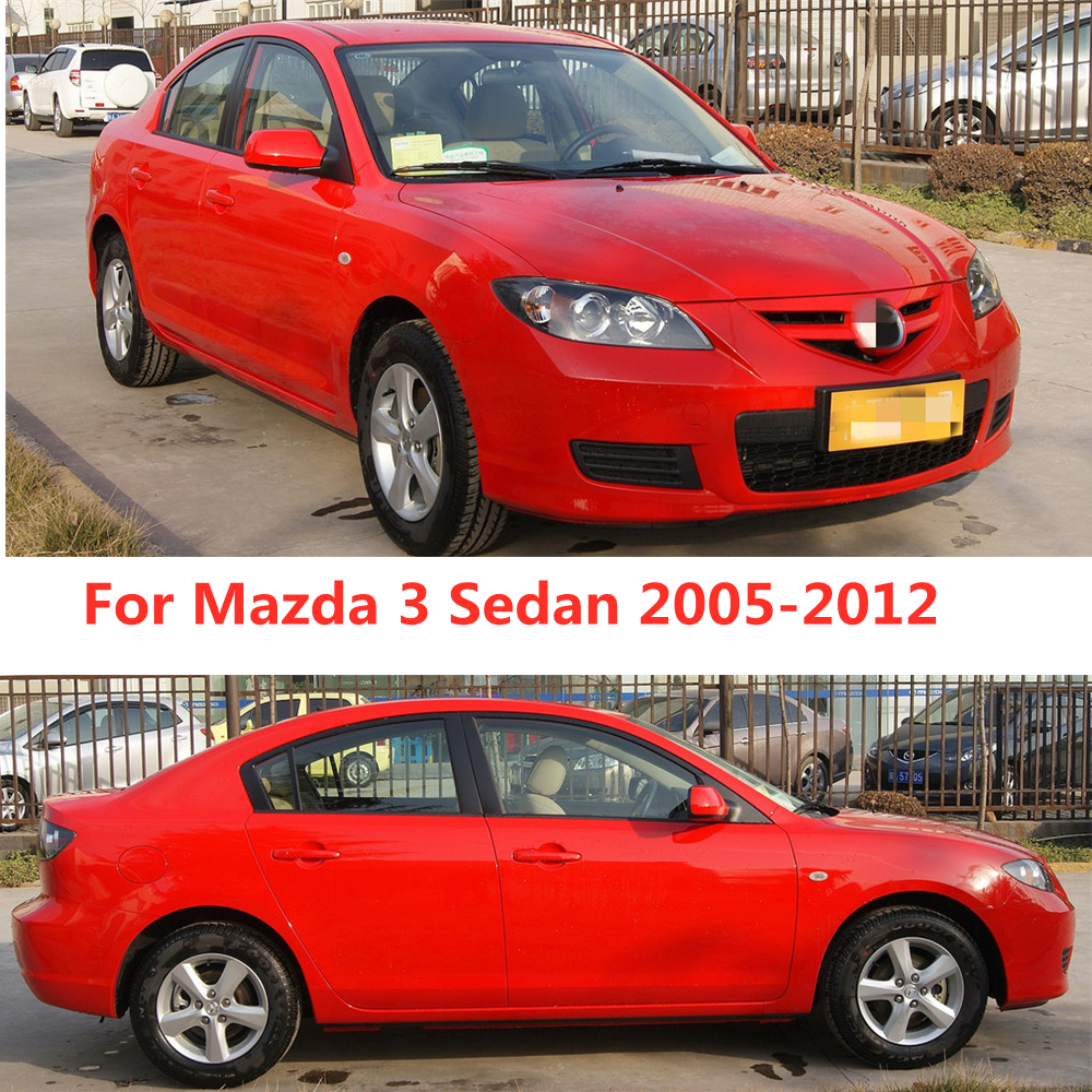 For Mazda 3 2005 2006 2007 2008 2009 2010 2011 2012 Sedan Window Visor Wind Rain Sun Smoke Guard Deflector Vent Shade Shelter