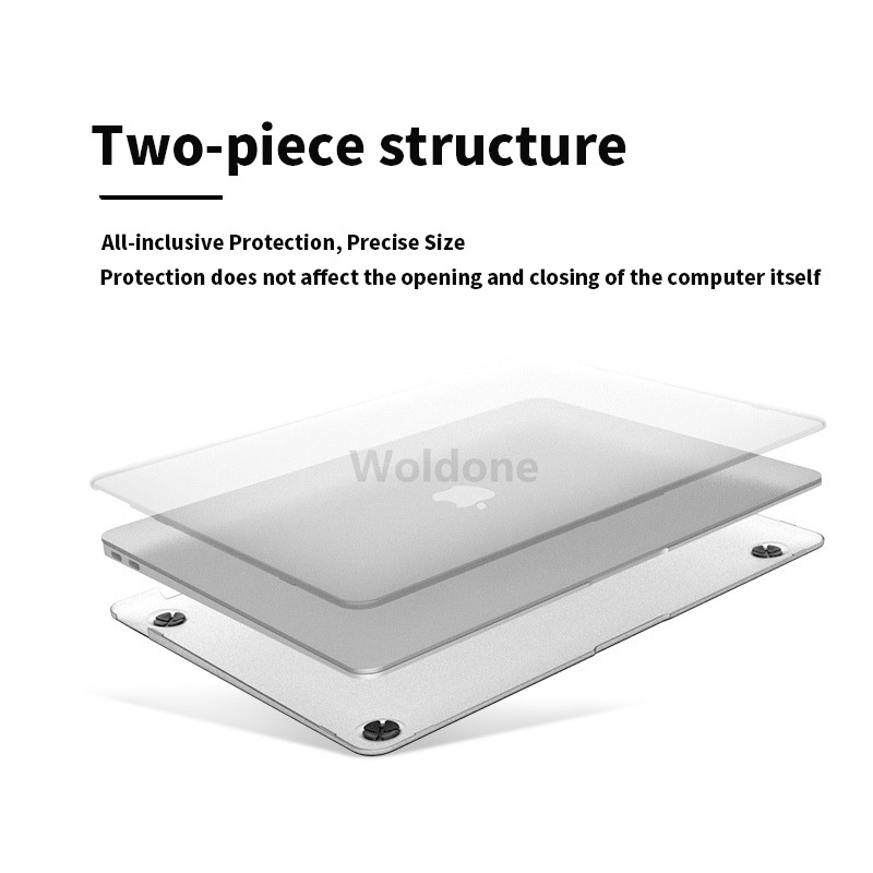 Matte Frosted Case Laptop Case for Apple MacBook Air M1 Pro 13.3 15 13 12 Inch Case New Pro 13 A1932 A1989 Cover with Touch Bar