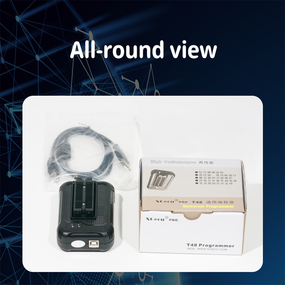 XGecu Original T48 (TL866-3G) Programmer with F48 EX 1 Adapter Support 31000+ ICs for SPI/Nor/NAND Flash/EMMC BGA/TSOP/SOP/PLCC