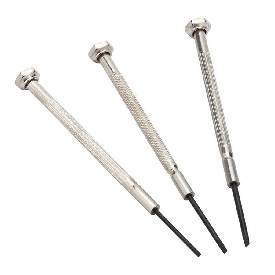 3/4/6Pcs 0.8-1.8mm Precise Slot Screwdrivers Set Watch Glasses Computer Mobile Phone Part Flat Blade Screwdriver Repair Tool Kit