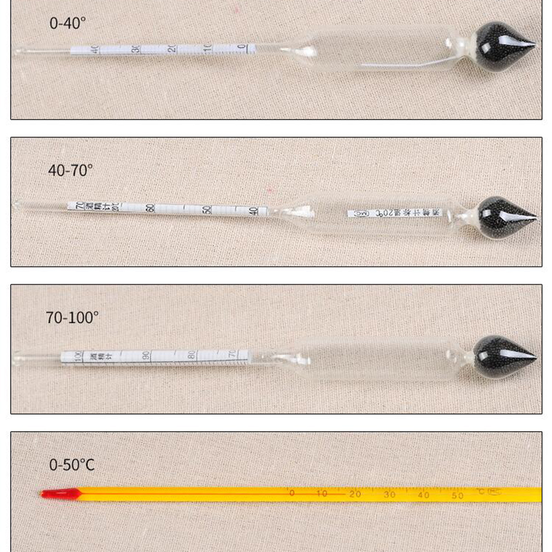 Alcohol meter Alcoholmeter alcohol detector alcohol measuring tool alcohol tester wine Hydrometer bar Set with Thermometer