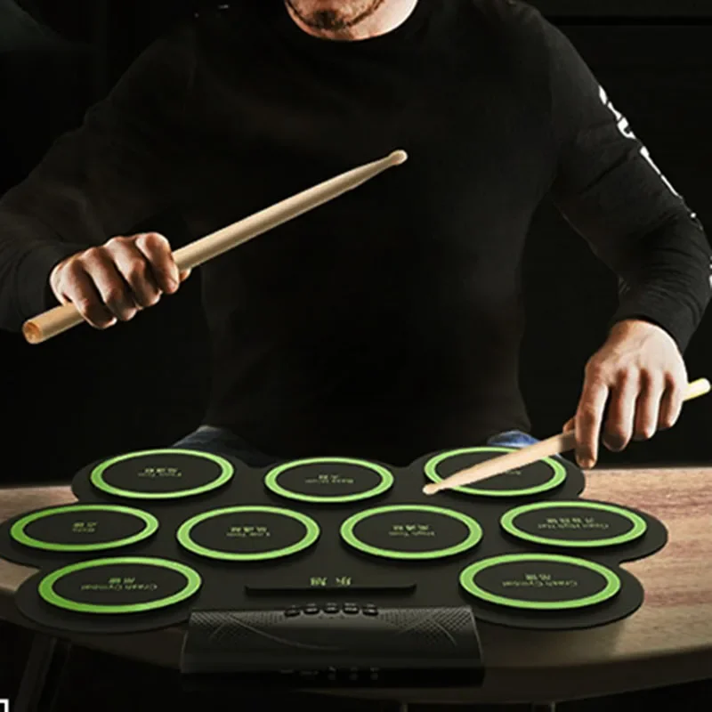 Digital Music Electronic Drums Pad Adults Practice Pad Portable Trigger Drum Instrument Kids Pedal Tambor Eletronico Electronics