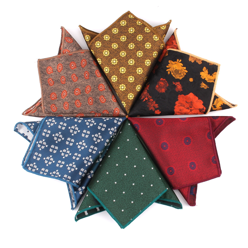 Floral Pocket Square For Men Women Jacquard Chest Towel Wedding Hanky Gentlemen Hankies Men's Suits Handkerchief Pocket Towel
