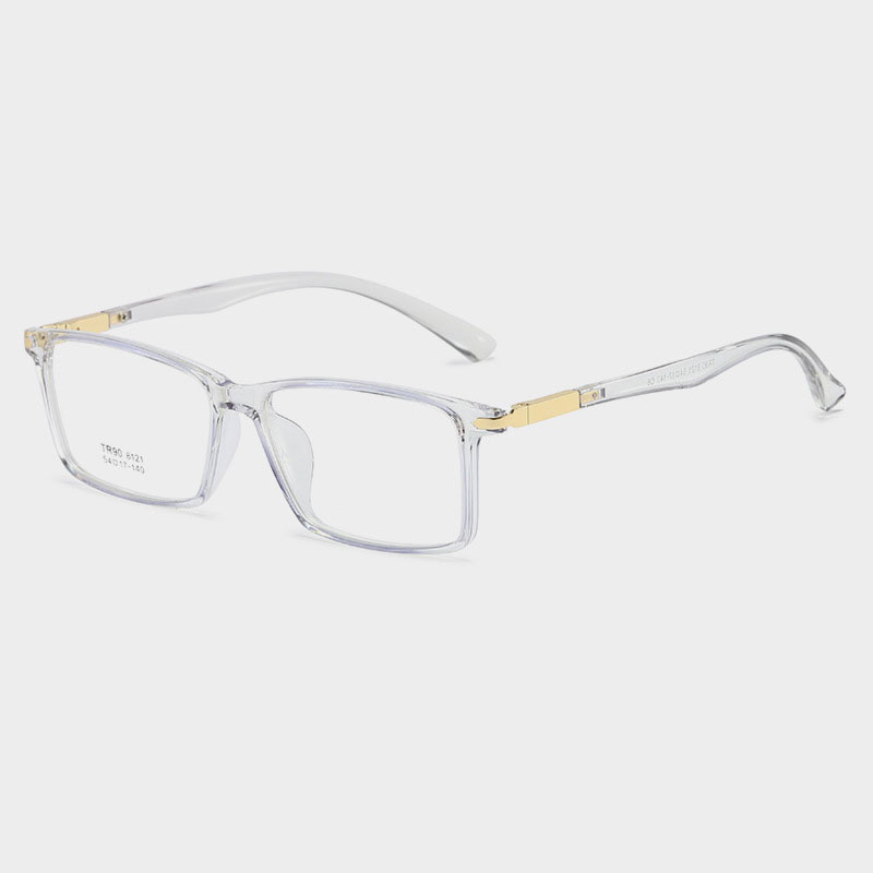 Square Glasses Frame Woman Men Glasses Retro Myopia Optical Frames Metal Clear lenses Black Gold Eyeglasses Oculos 8121