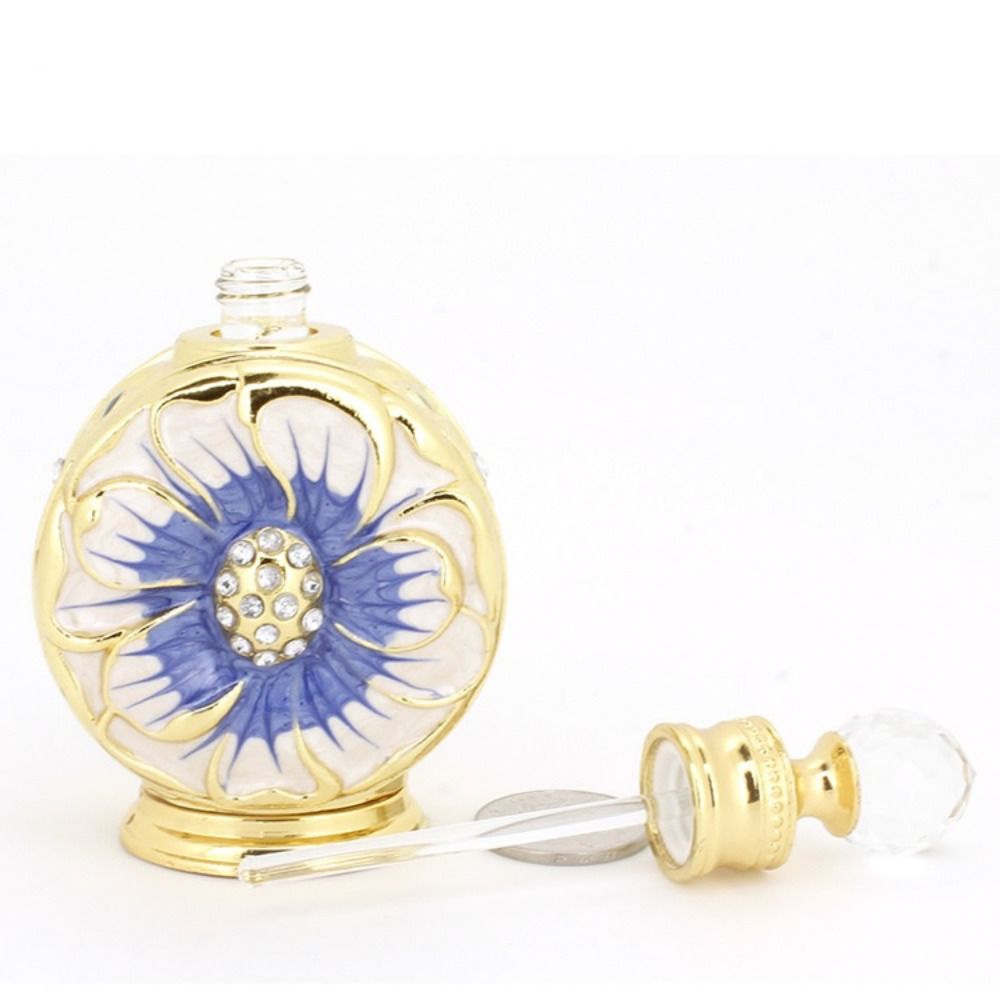 Fragrance Bottle Crystal Desert Flower Perfume Bottle Refillable Bottle Empty Cosmetics Container Essential Oil Dropper Bottle