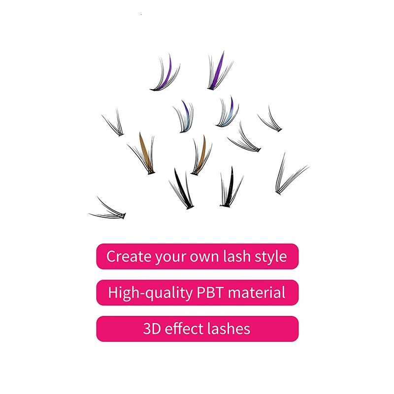 FAIRYTIS Arrival Mermaid Individual Eyelashes 0.07mm C Curl Natural Segmented Single Cluster Lashes 240624