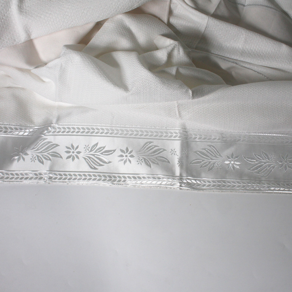 Jewish Tallit Shawl Prayer Judaism Tallits Messianic Scarf 120x160cm Israel Talit No Tzitzit Tassel White