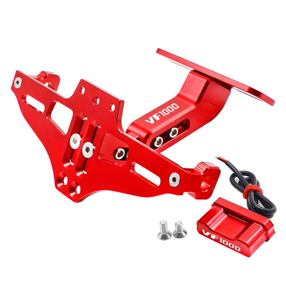 License Plate Holder Number Plate Frame LED Light Bracket For HONDA VFR800 FIWI/VTEC/F VF1000 VTR1000F FIRESTORM turn signal