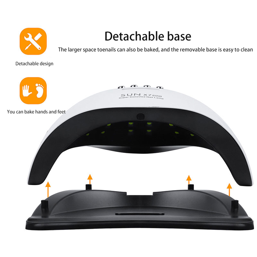 SUN X7 MAX UV LED Nails Lamp 57LEDS Smart Gel Polish Drying Light with 4 Timer Automatic Sensing Professional Nail Dryer