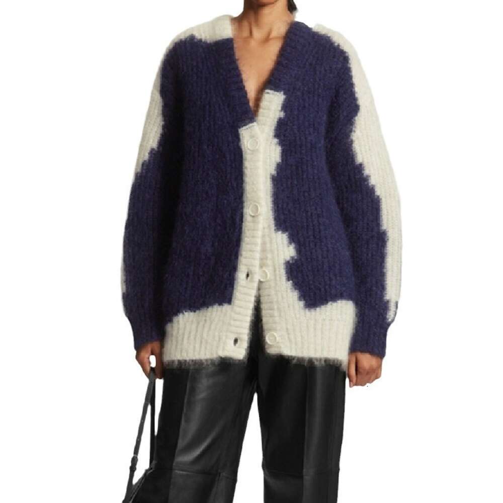 Ethereal 2024 new style of Women's casual half-front fleece blend long sweater F6.24#147