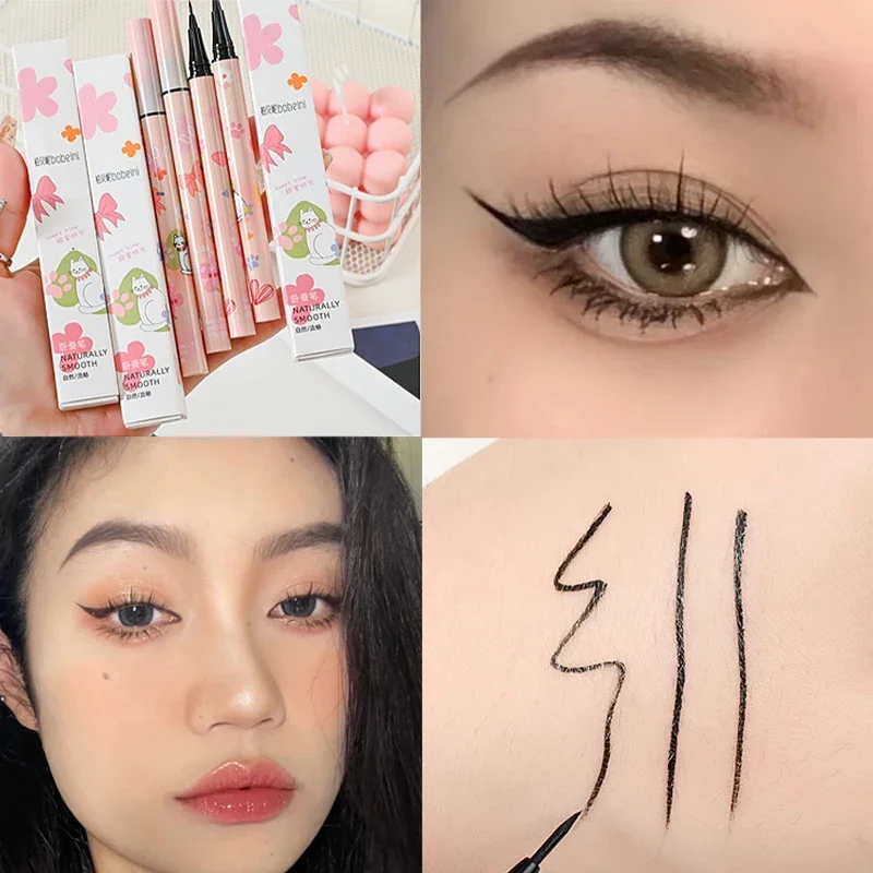 Ultra-fine Lasting Liquid Eyeliner Pen Makeup Waterproof Black Brown Lying Silkworm Pencil Quick-dry Eyeliner Cosmetics 6 Colors