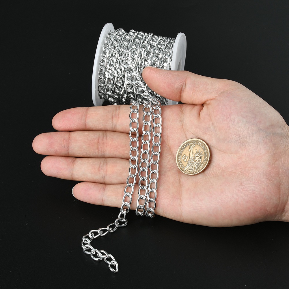 New handmade jewelry necklace semi finished accessories metal chain DIY jewelry case key chain aluminum chain material 2 meter
