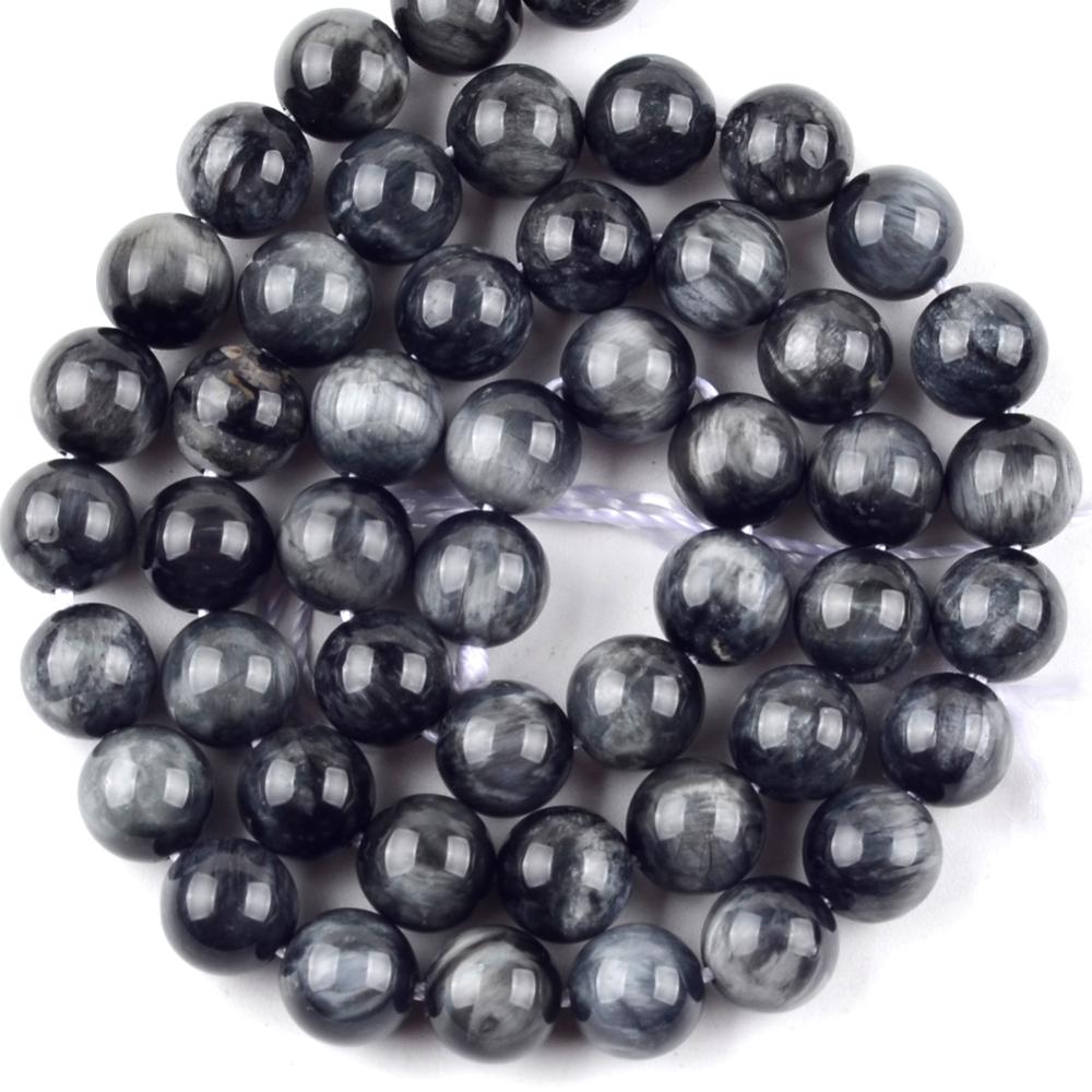A+ Natural Gem Stone Eagle Eye Hawk Eye Round Beads For Jewelry Making Diy Bracelet Necklace Accessories Supplies 6 8 10 12mm
