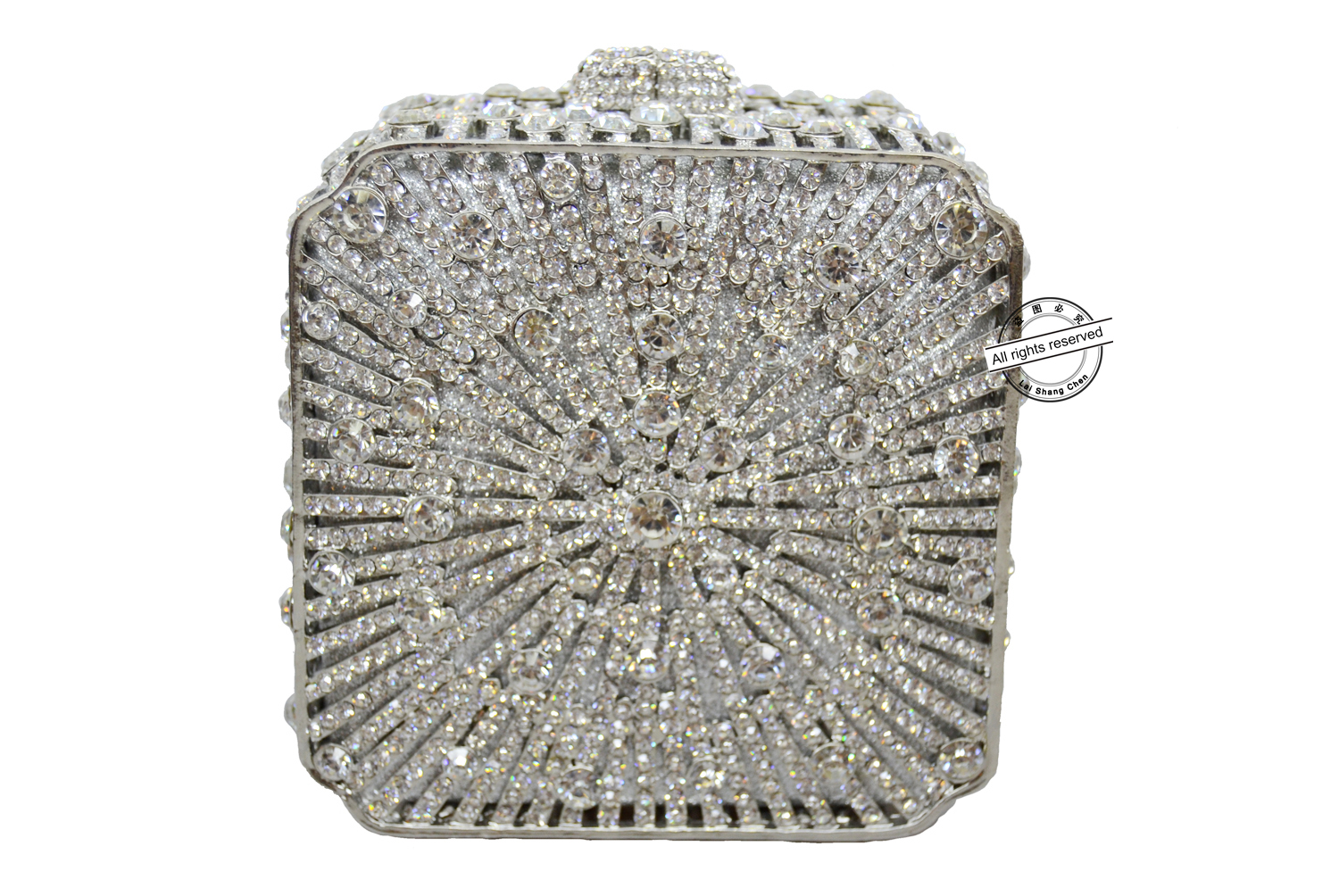 Stylishly Gold Rhinestone Clutch bag women Purse square Crystal handbag Cocktail party purse Evening Bag 88356