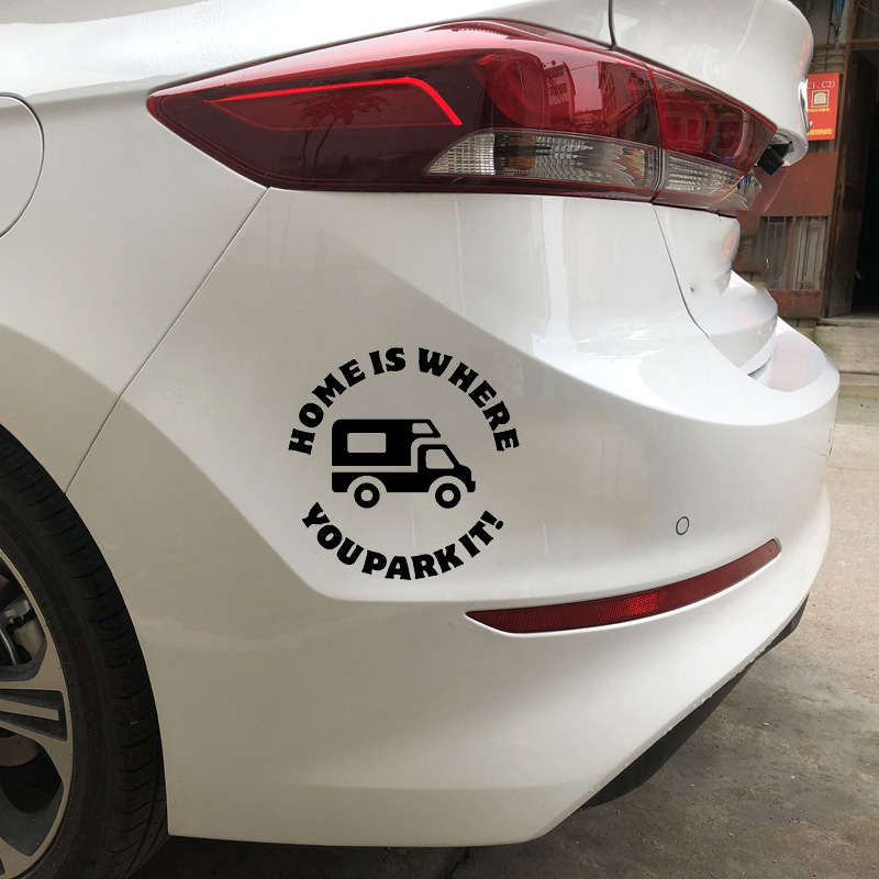 HOME IS WHERE YOU PARK IT Vinyl Sticker Ideal for Campervan Motorhome Window caravan accessories