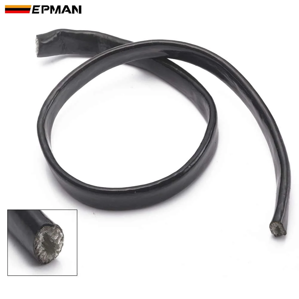 High Temp Heat 1m 3.3ft Fire Sleeve Braid Flame Heat Shield 1/4X1M ID:6mm Fit AN4 Oil Fuel Line Hose EP-FHGAN4