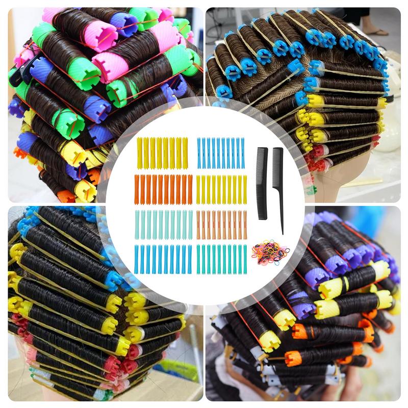 78pcs/set Hair Perm Rods Hair Curler No Heat Hair Rollers Curling Rod Lazy Curls Rods Wave Formers Hair Styling Tools