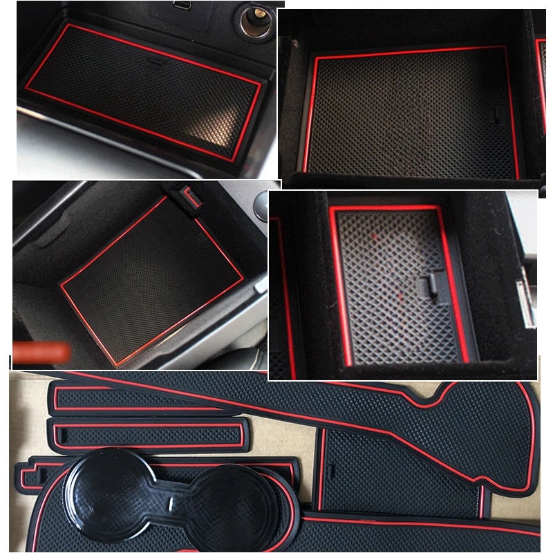 Anti-Slip Gate Slot Rubber Mat for Mercedes Benz GLA X156 GLA180 GLA200 GLA220 GLA250 GLA45 200 220 250 200d 220d Accessories