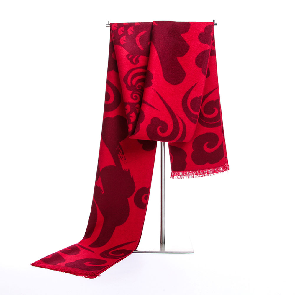 NEW Winter Scarf For Womens Fashion Chinese Red Men's Scarf Long Scarves Clothes Accessories Shawl Lucky Solid