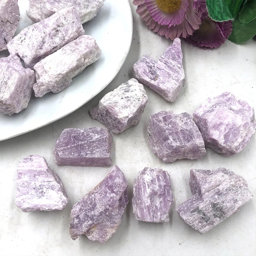 1pc Natural Raw Purple Spodumene Kunzite Stone Rough Quartz Crystal Specimen Mineral Healing Reiki Decor Gemstone