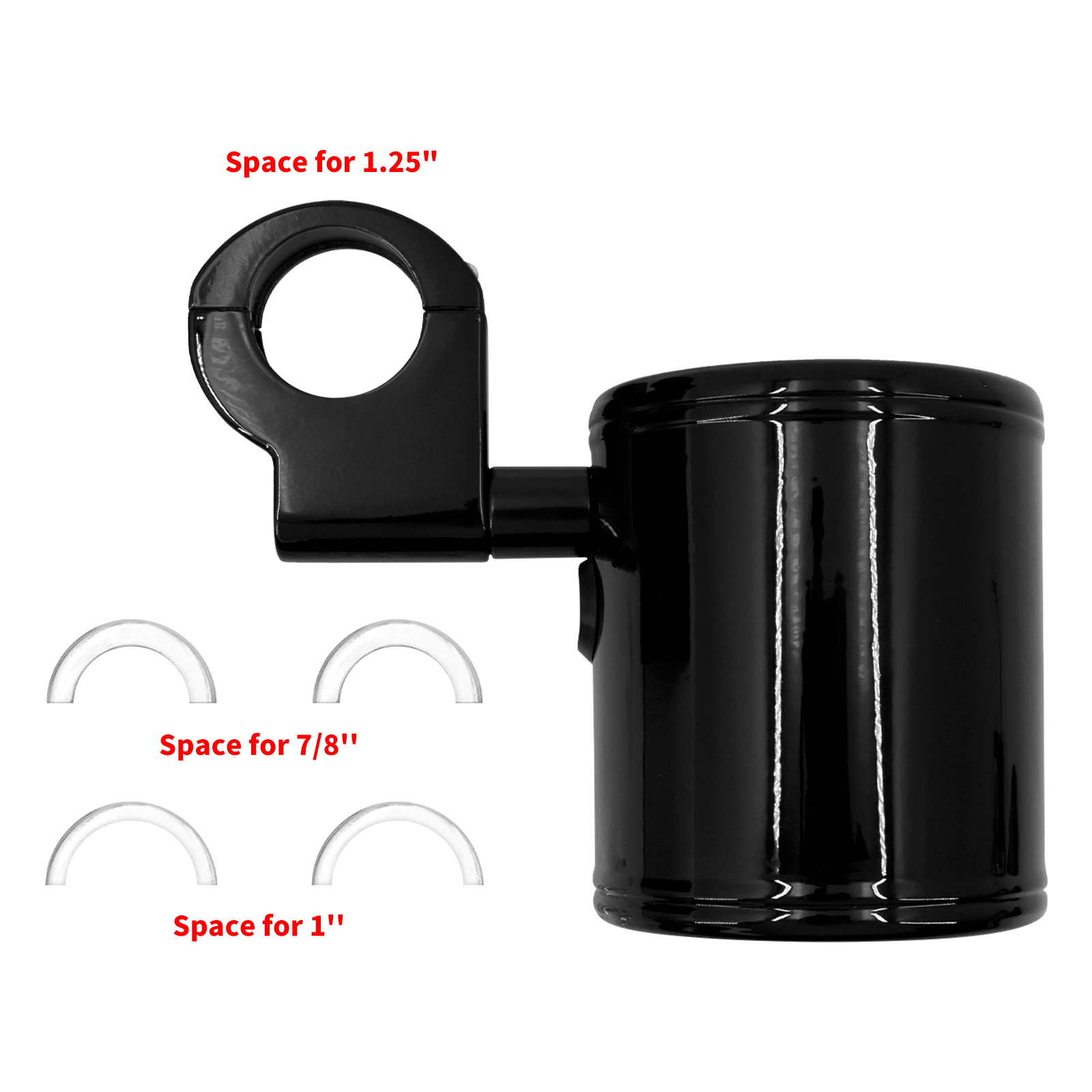 Universal Motorcycle Adjustable Cup Handlebar Holder 22mm-32mm Black/Chrome For Harley Touring Softail Dyna Sportster XL883 1200