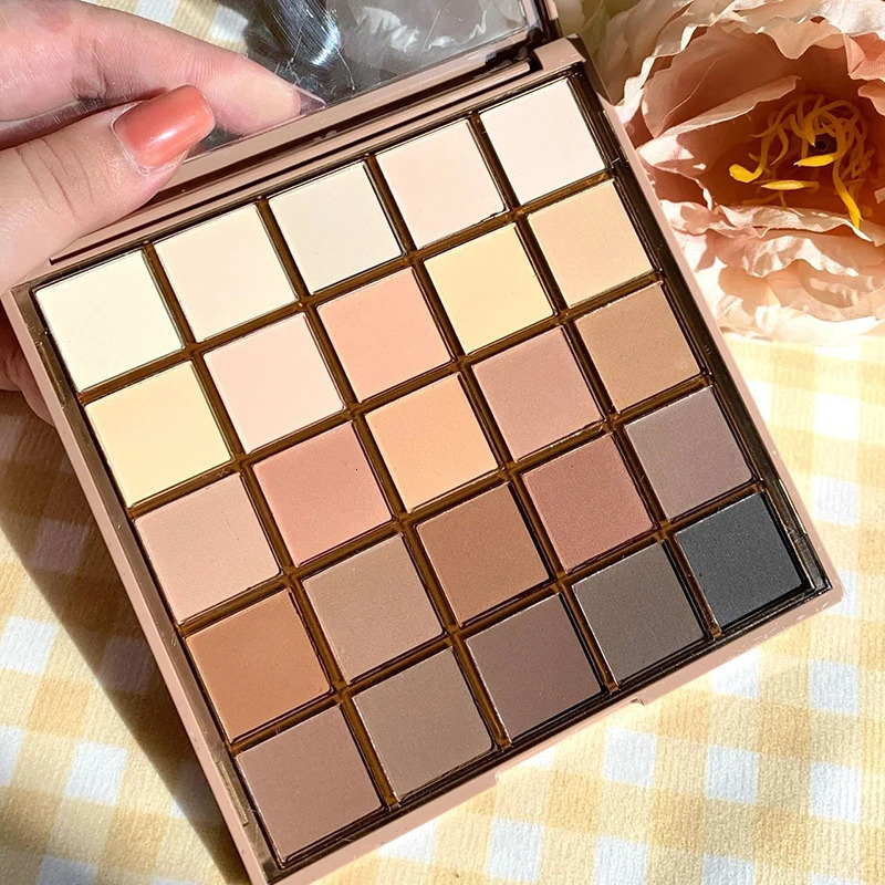 Cool Low Saturation Pure Wind 25 Color Eyeshadow Plate 2024 Pearl Matte Color Ins Affordable Makeup 240624