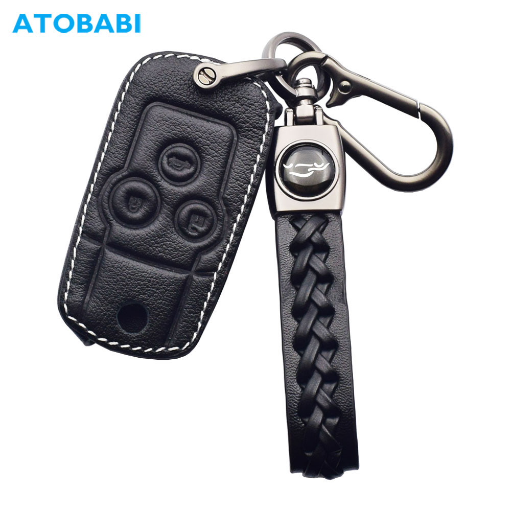 Leather Car Key Cover Flip Remote Fobs Protector Case Accessories For Honda Accord CR-V CRV Civic Jazz CR-Z Acura TL TSX MDX RDX