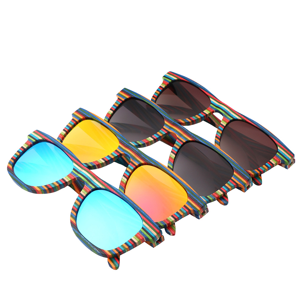 BerWer New 100% Real Wood Sunglasses Polarized Handmade Skateboard Wood Mens Sunglass Men Gafas Oculos De Sol