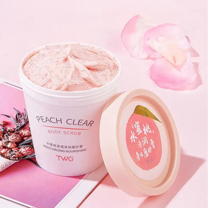 Peach Exfoliating Cream Body Scrub Exfoliant Body Scrub Moisturizing Nourishing Exfoliator Beauty Skin Care Products 240624