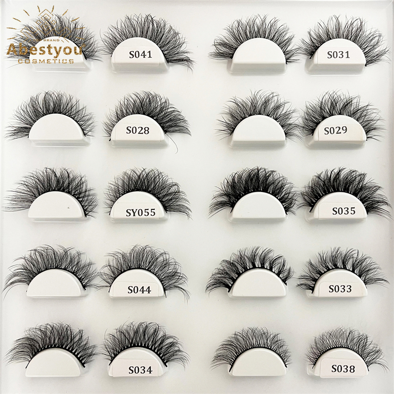 Abestyou Official Store10in1 Natural Thin Individual Short Mink 5d Eyelashes Wispy Russian Strip Lashes Ferramentas De Maquiagem