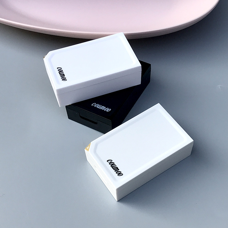 INS Matte texture solid color contact lens case with mirror MINI Fresh beauty lens case contact lens storage box gift