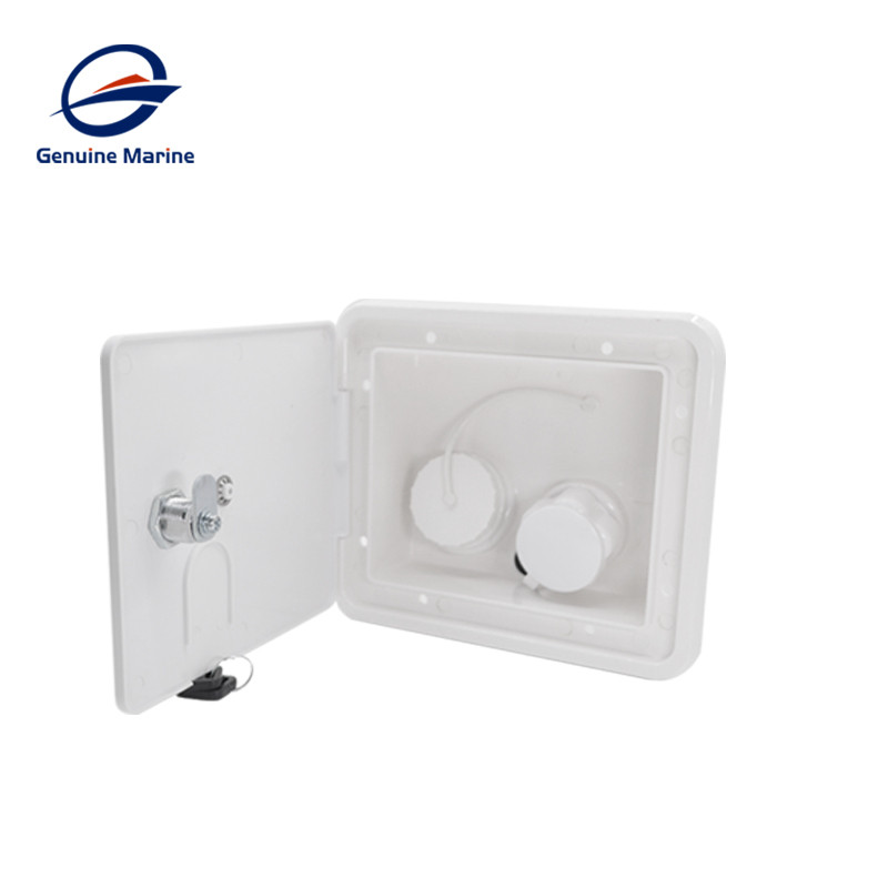 White 1/2'' Vent Gravity Water Filler Inlet Hatch Accessories For Boat Motorhome Caravan Camper-RV UV Stabilised ABS Material