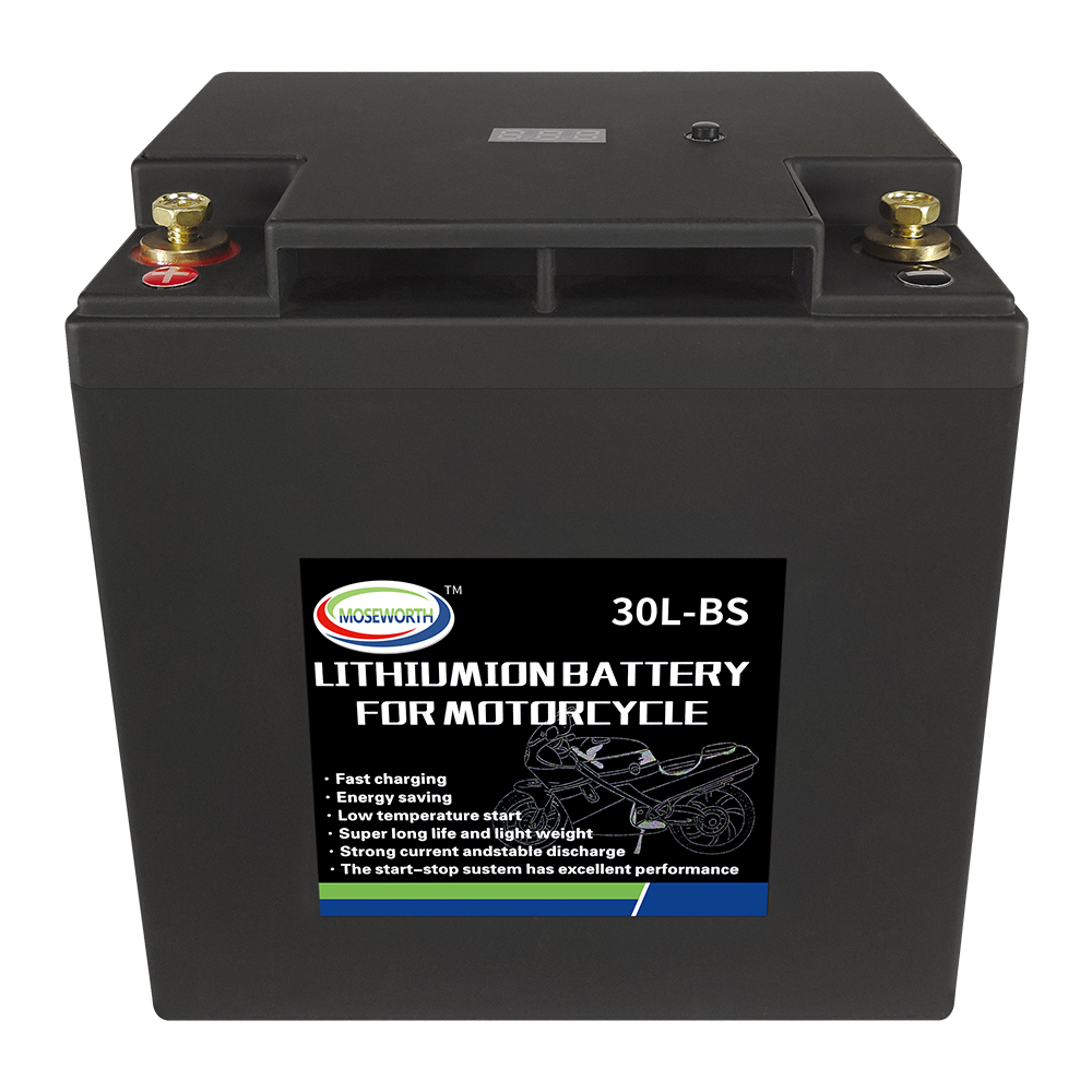 30L-BS 12V Motorcycle Battery with BMS LiFePO4 lithium Portable Rechargeable Battery Jump Starter For Electric Moped ATV UTV