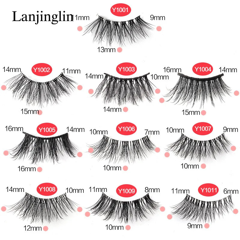 Half Eey Lashes 3/5/10 Pairs Faux Mink Lashes Natural False Eyelashes Wispy Fluffy Eyelash Extension Makeup Half Lashes Tool 240624
