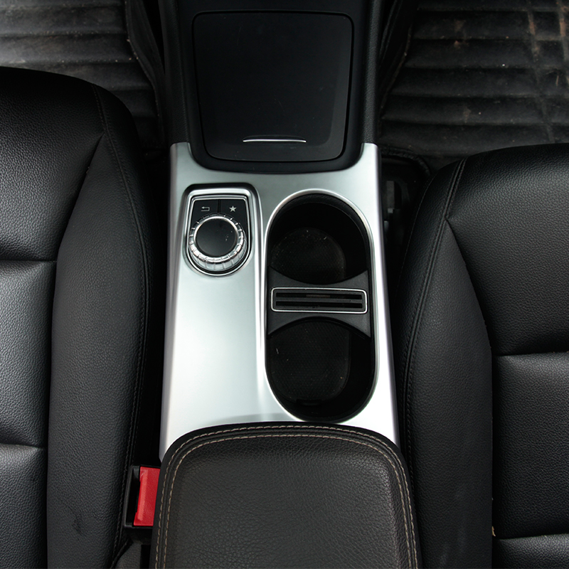 For LHD RHD ABS Chrome Cup Holder Cover Trim For Mercedes Benz A/GLA/CLA Class C117 W117 W176 X156 2012-2018 AMG Accessories