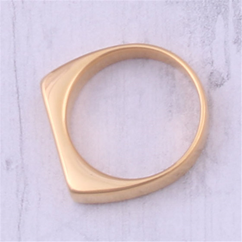 SOMMAR Gorgeous 18KGP Gold plated size 10 6 7 8 9 Lady wedding rings mini signet prices in euros men jewelry