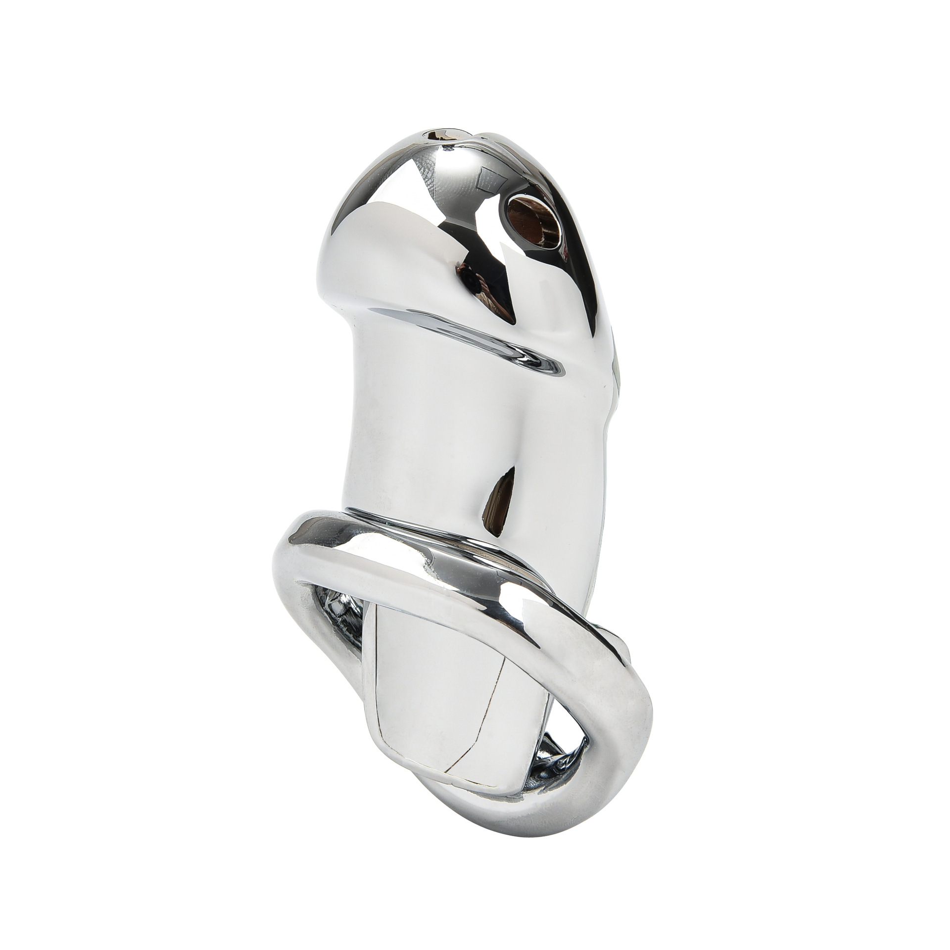 Male Metal Click&Lock Penis Cage Lock Bird Chastity Cage Cock Ring Slave Bondage Device Preventing Escape Sexy Toys for Men Gay