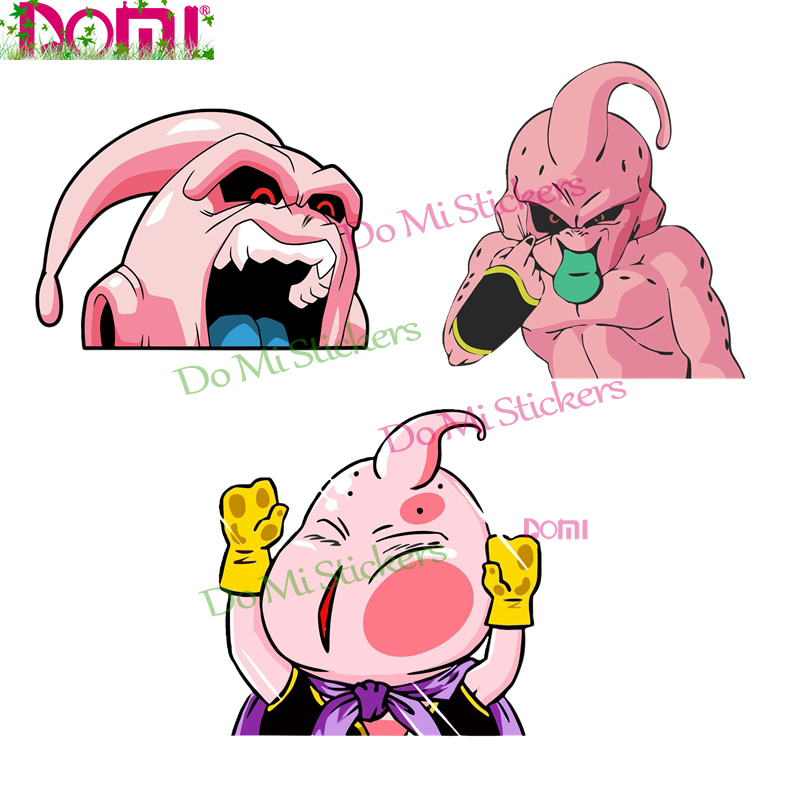 3D MAJIN BUU Peeker Anime Funny Car Sticker Windshield Bumper Motocross Racing Laptop Helmet Trunk Vinyl Decal Waterproof PVC