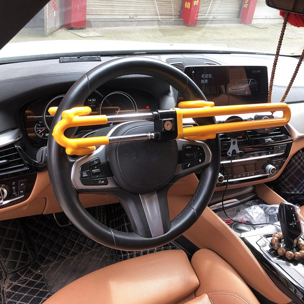 Sturdy High-quality Durable Anti-theft Steering Wheel Lock Portable Car Steering Wheel Lock Foldable for Vehicles