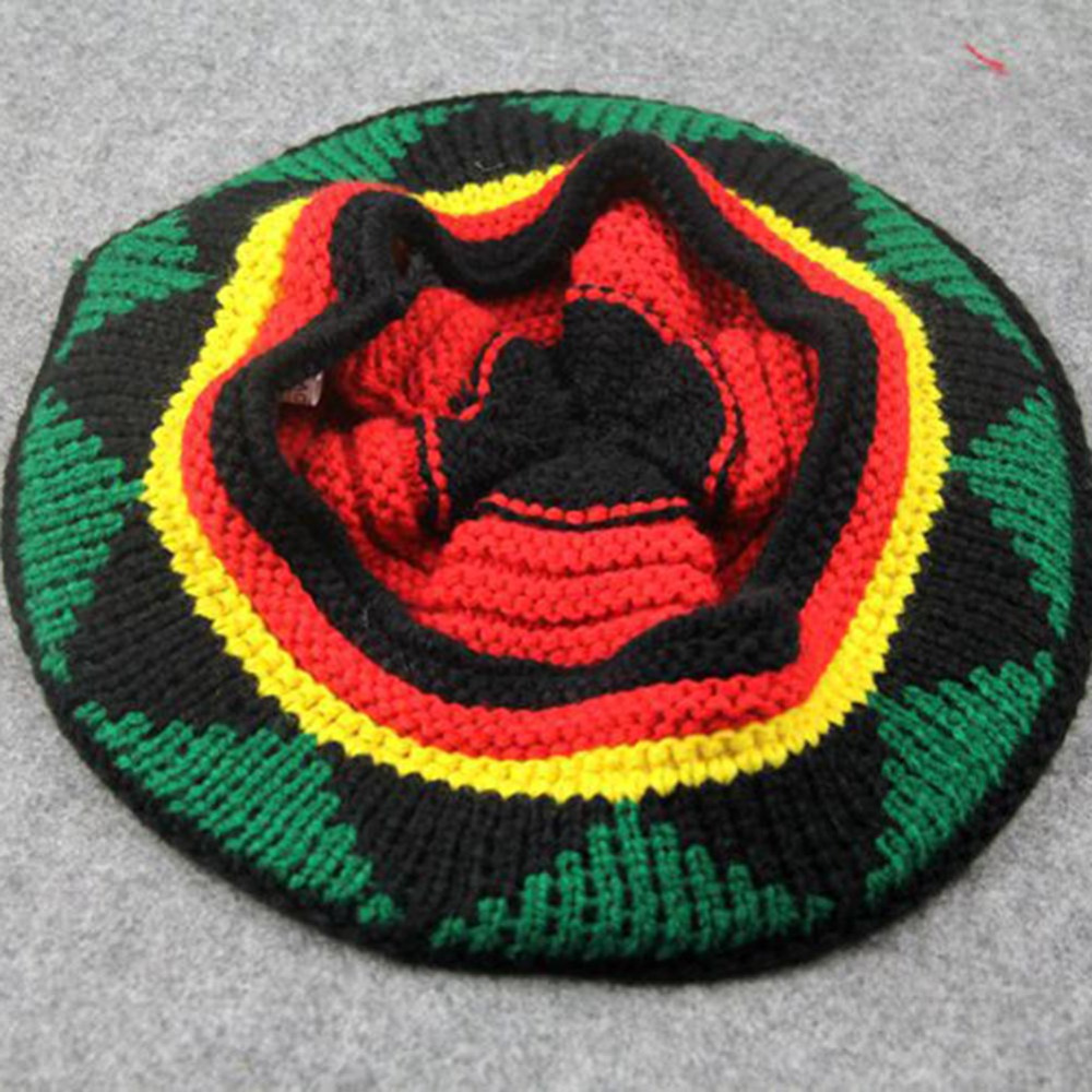 New Hip Hop Multi-colour Striped Cap Ladies Skuilles Beanie 2024 Winter Rasta Reggae Hats Bob Jamaican Hats For Men Caps Gorro