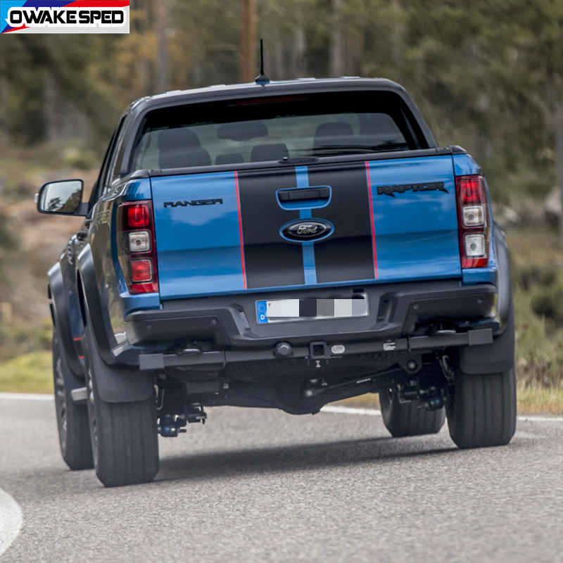 For Ford F-150 Ranger Wildtrak Raptor Sport Stripes Car Pickup Trunk Decor Sticker Auto Body Film OFF ROAD Styling Vinyl Decals