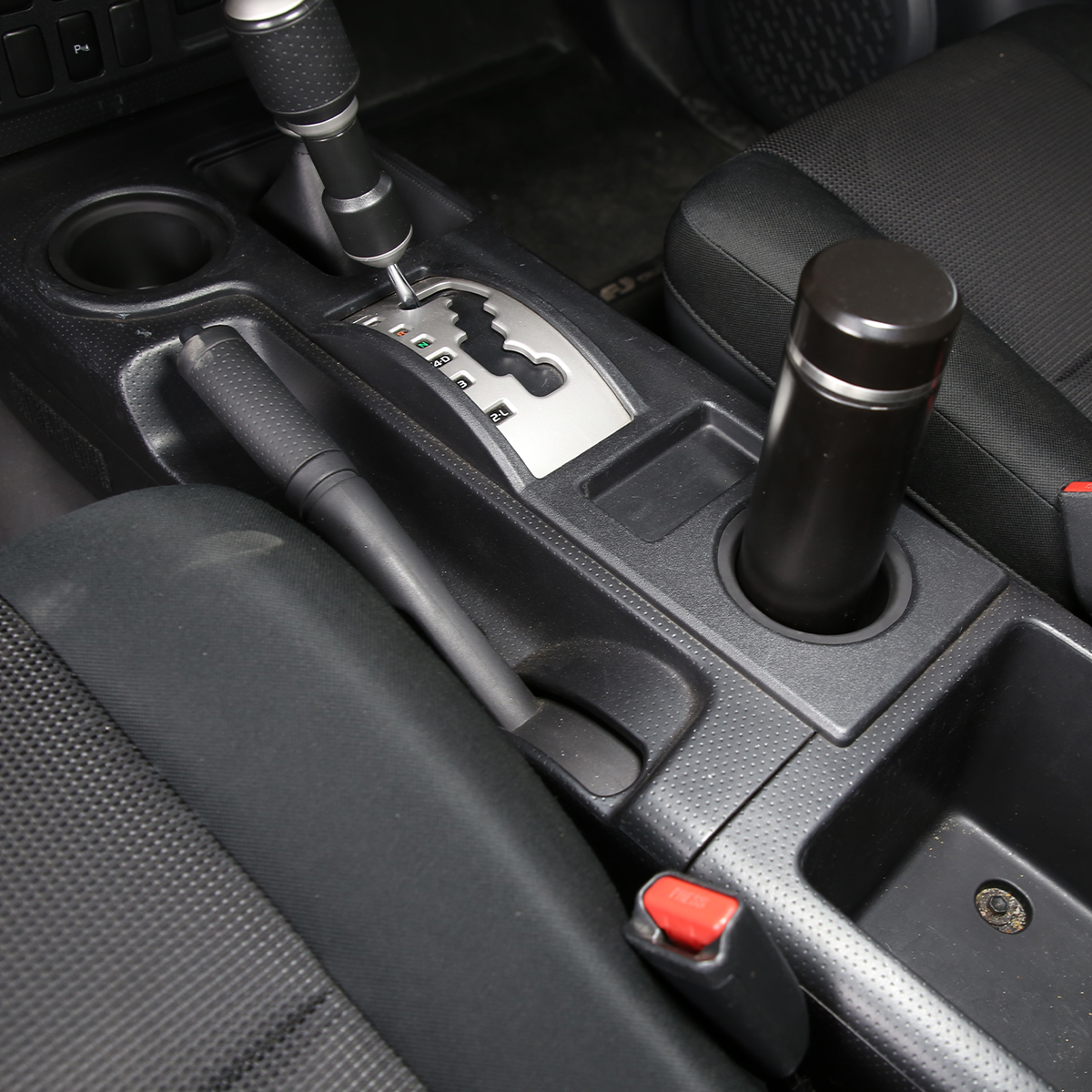 TPE Car Center Console Front Water Cup Holder Insert Box for Toyota FJ Cruiser 2007-2021 Interior Storage Accessories