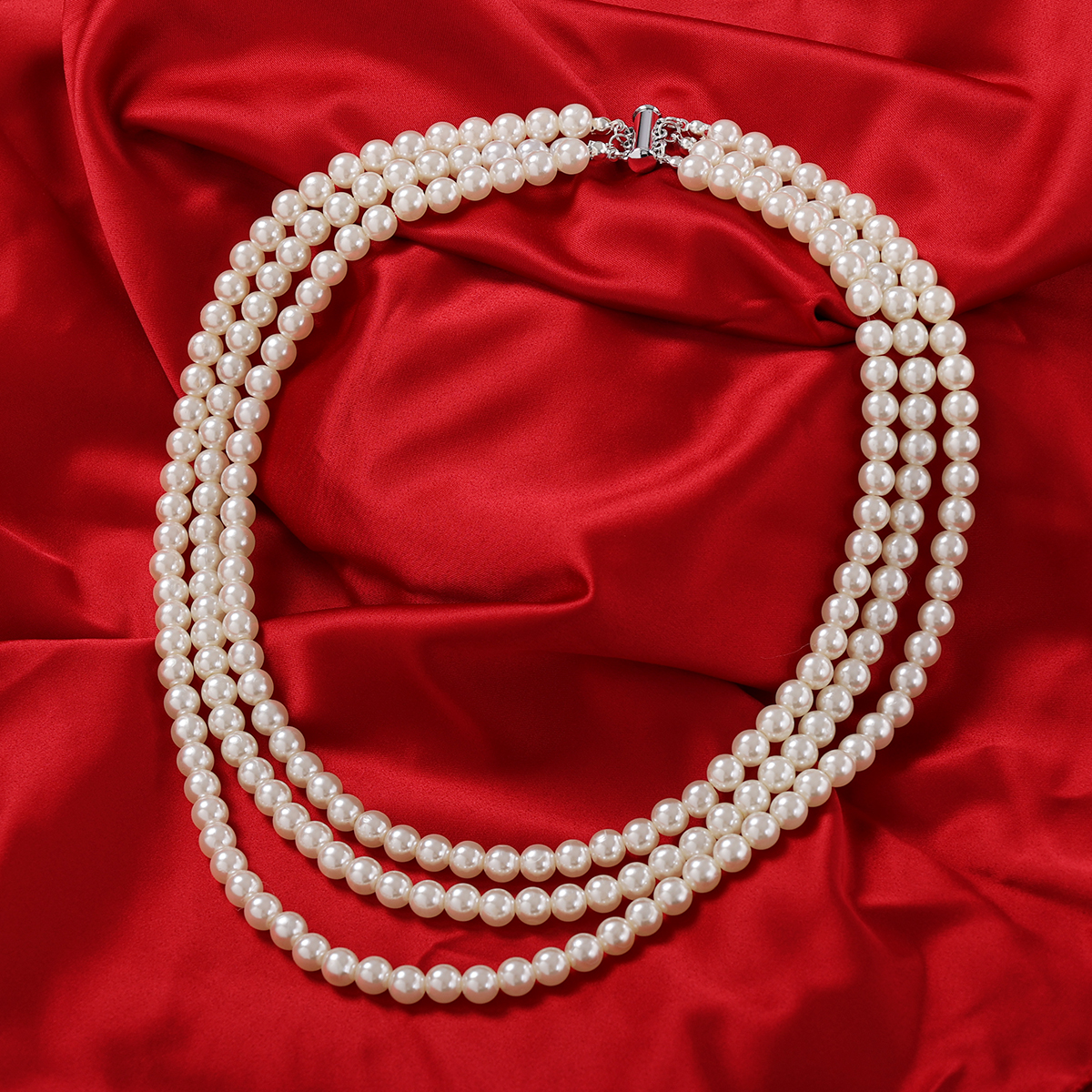Vintage Queen Cosplay Necklace Fake Pearl Choker Medieval Renaissance Anne Boleyn Costume Accessories