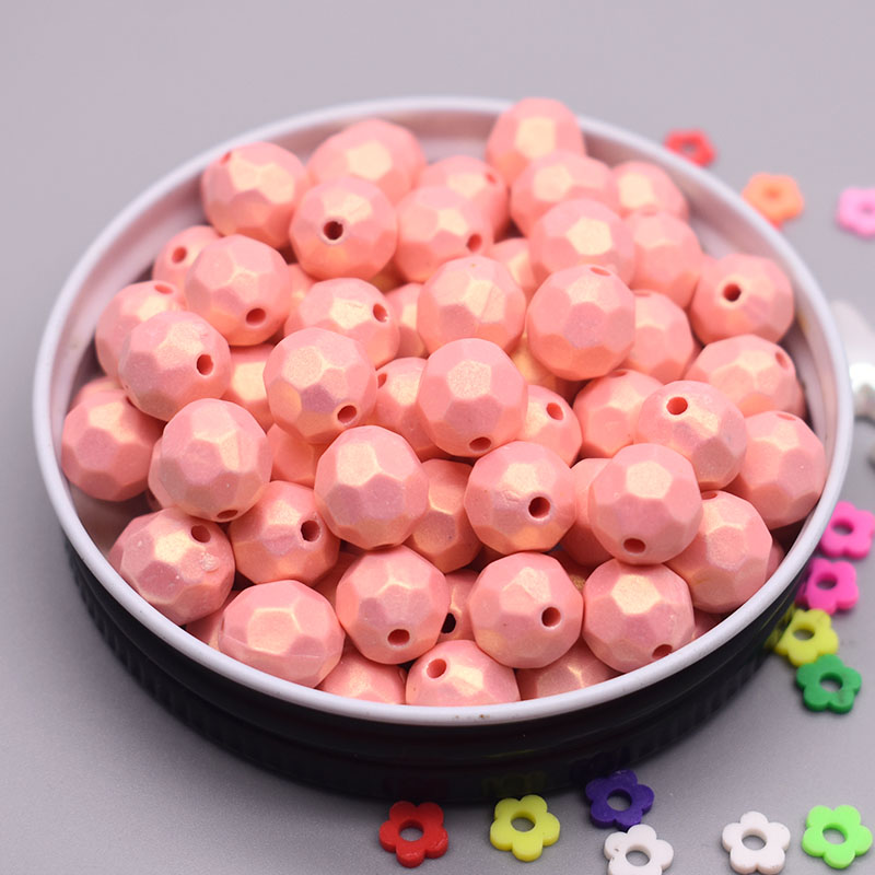 8/10/14mm Plastic Acrylic Beads Sugar Clouds Beads Effect Round Faceted Loose Spacer Beads For Jewelry Making Craft DIY