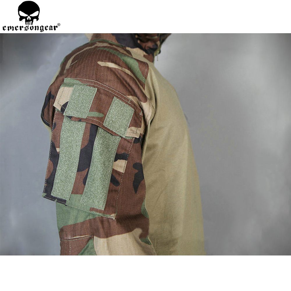 Emersongear G3 Tactical T Shirts Mens Gen3 Tops Long Sleeve T-shirts Hunting Outdoor Hiking Training Airsoft Woodland EM9278