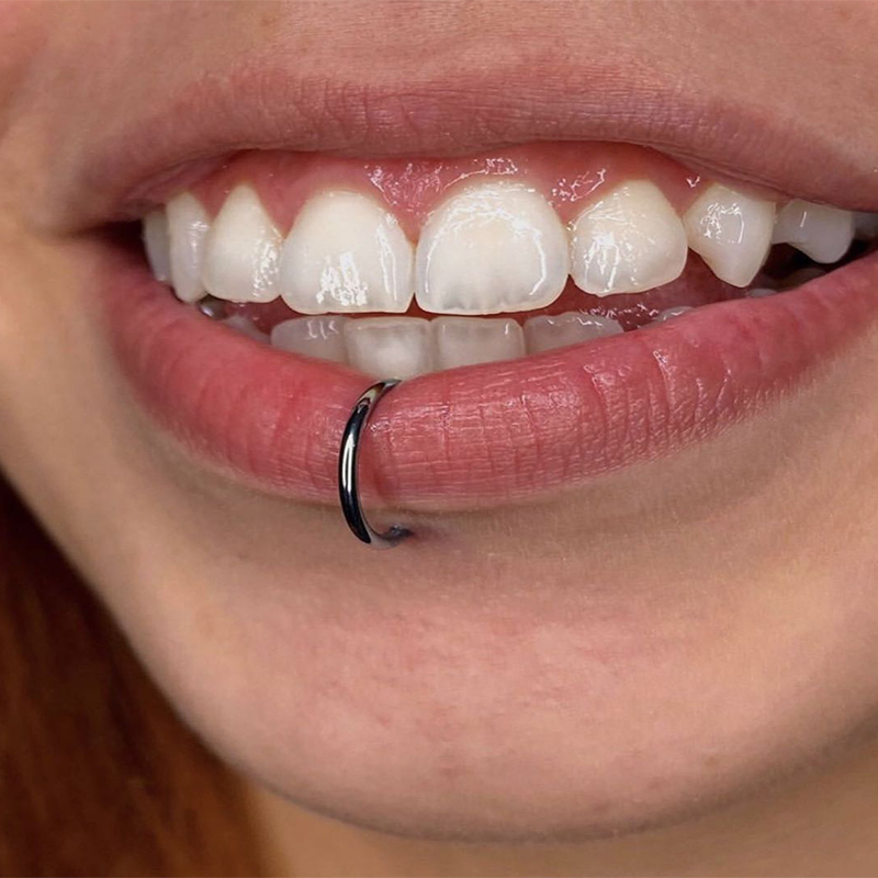 G23 Titanium Nose Rings Hinged Segment Ear Clips Cartilage Tragus Helix Lip Nose Earring Clicker Piercing Body Jewelry For Women