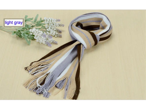 Hot Men Cashmere Scarf Winter Warm Soft Fringe Striped Tassel Long Shawl Wrap Accessories