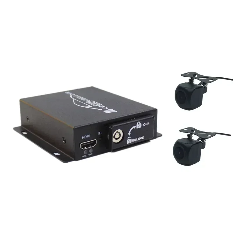 Vehicle Mobile DVR CVBS/HDMI Video Output 3 4 5MP 720P 1080P AHD Mini 2-channel Car DVR with Dual SD Card Slot 2Cameras Optional