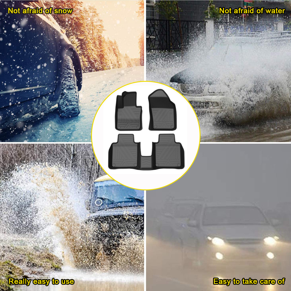 Fully Surrounded Foot Pad For Volvo S90 2017 2018 2019 2020 2021 Car Waterproof Non-Slip Rubber Floor Mat TPE Car Accessories