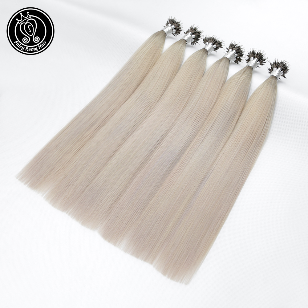 Fairy Remy Hair Pre Bonded Micro Link Human Hair Extensions Ice Blonde Color 16-24 Inch 0.8g/s Micro Beads Real Remy Human Hair